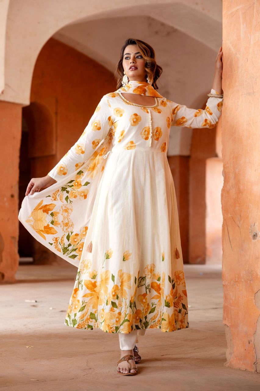 Ruchika Pure Mul Cotton Anarkali