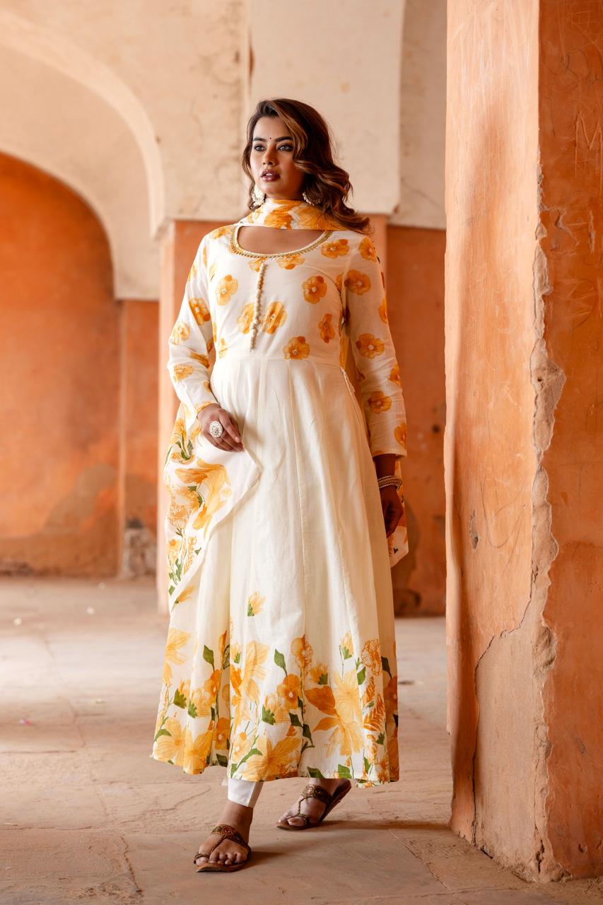 Ruchika Pure Mul Cotton Anarkali