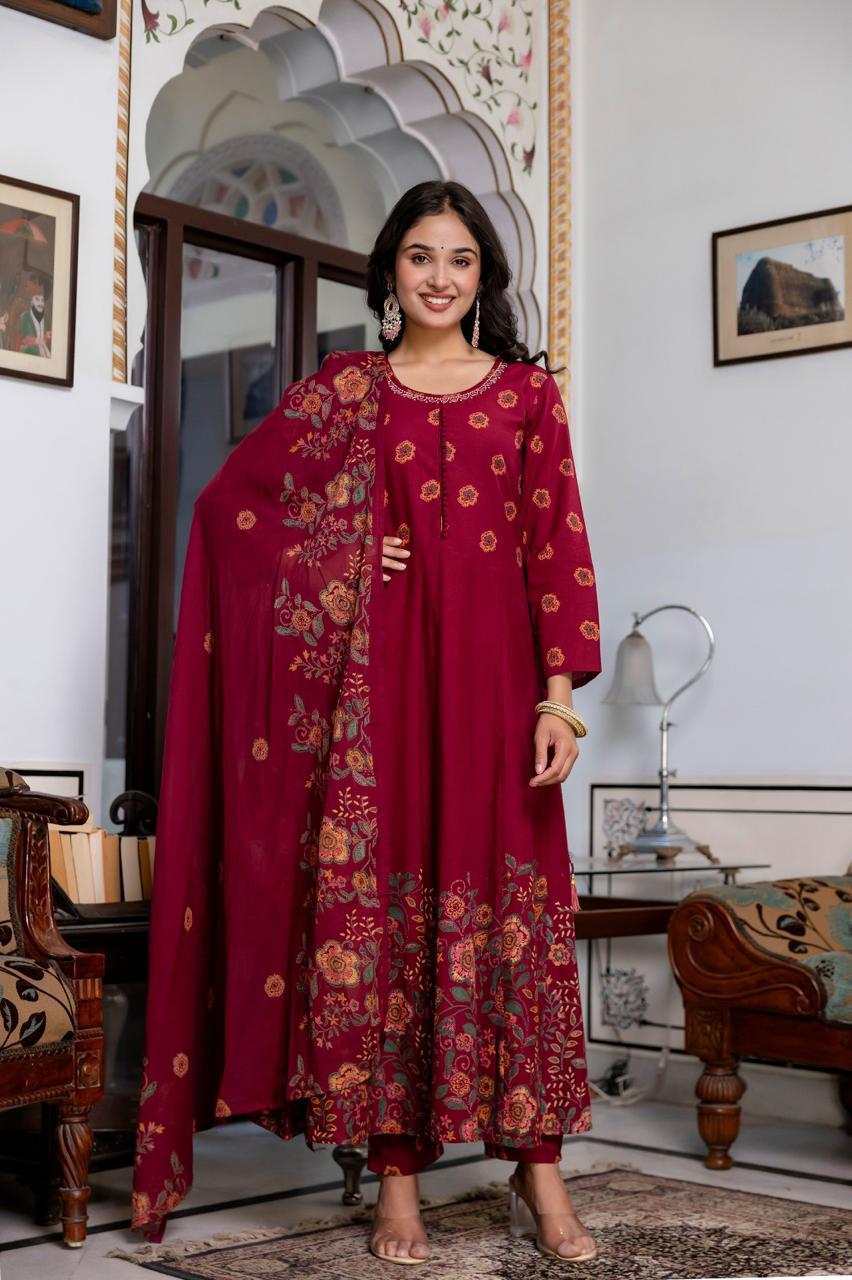 Ruchika Pure Mul Cotton Anarkali