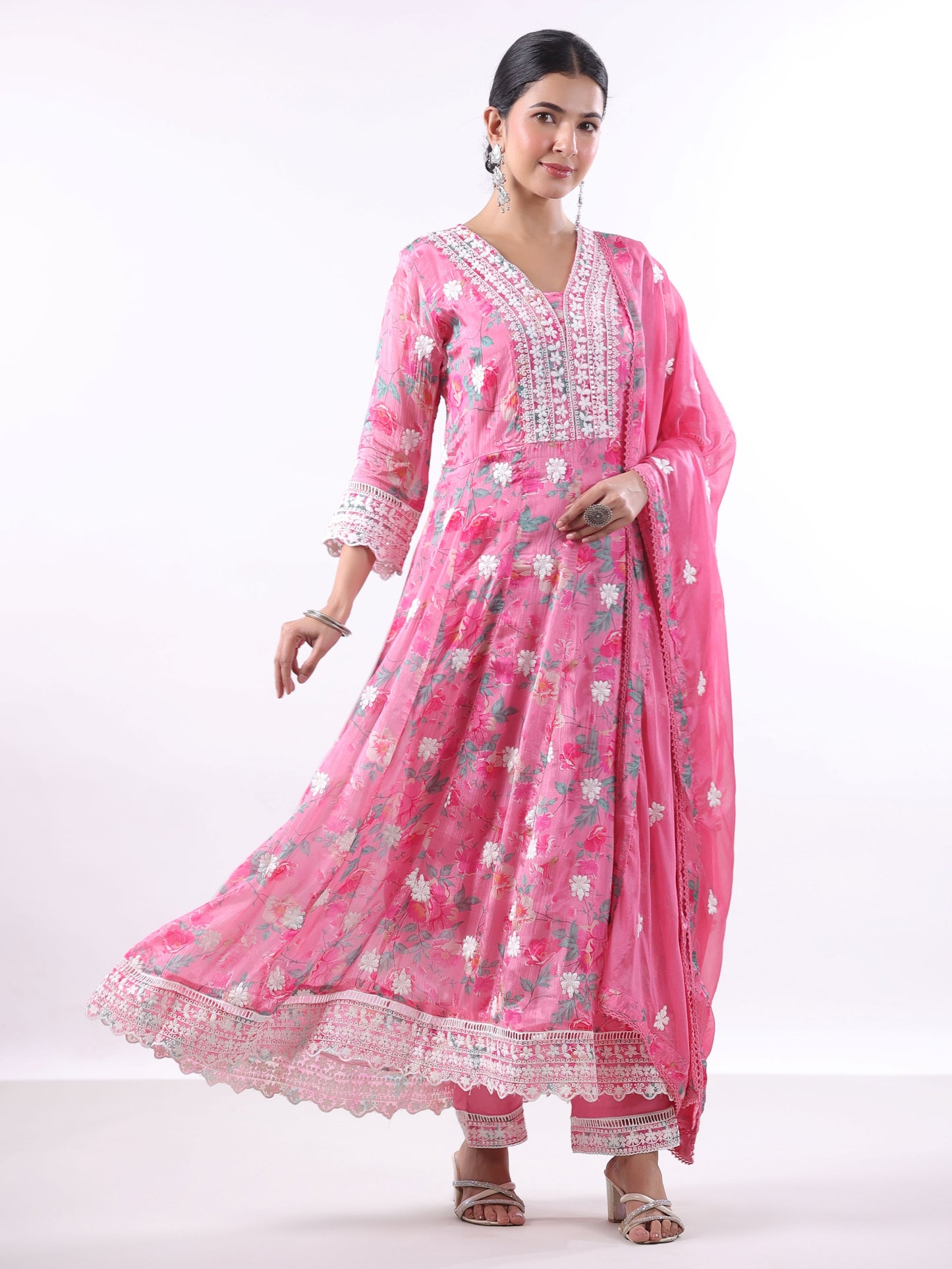 SALMON PINK RUCHIKA SUIT SET