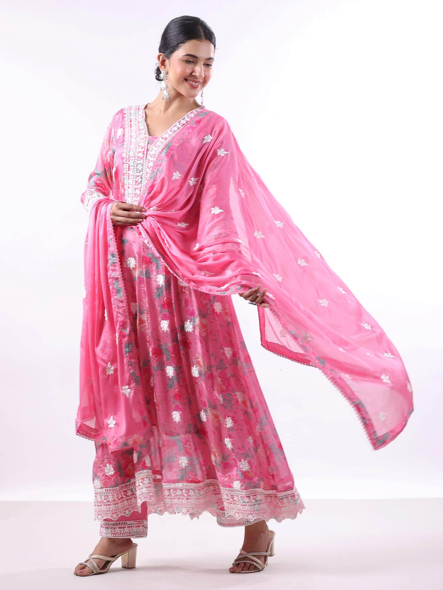 SALMON PINK RUCHIKA SUIT SET