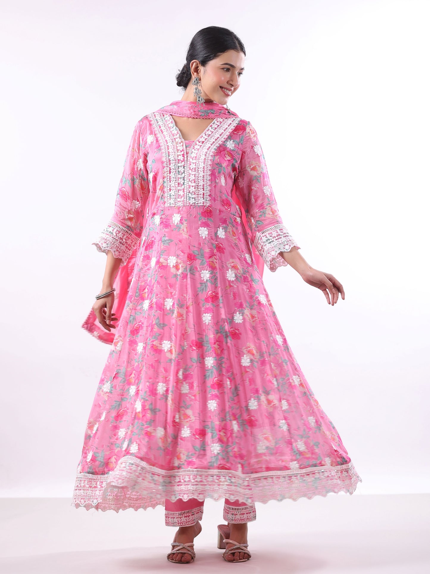 SALMON PINK RUCHIKA SUIT SET