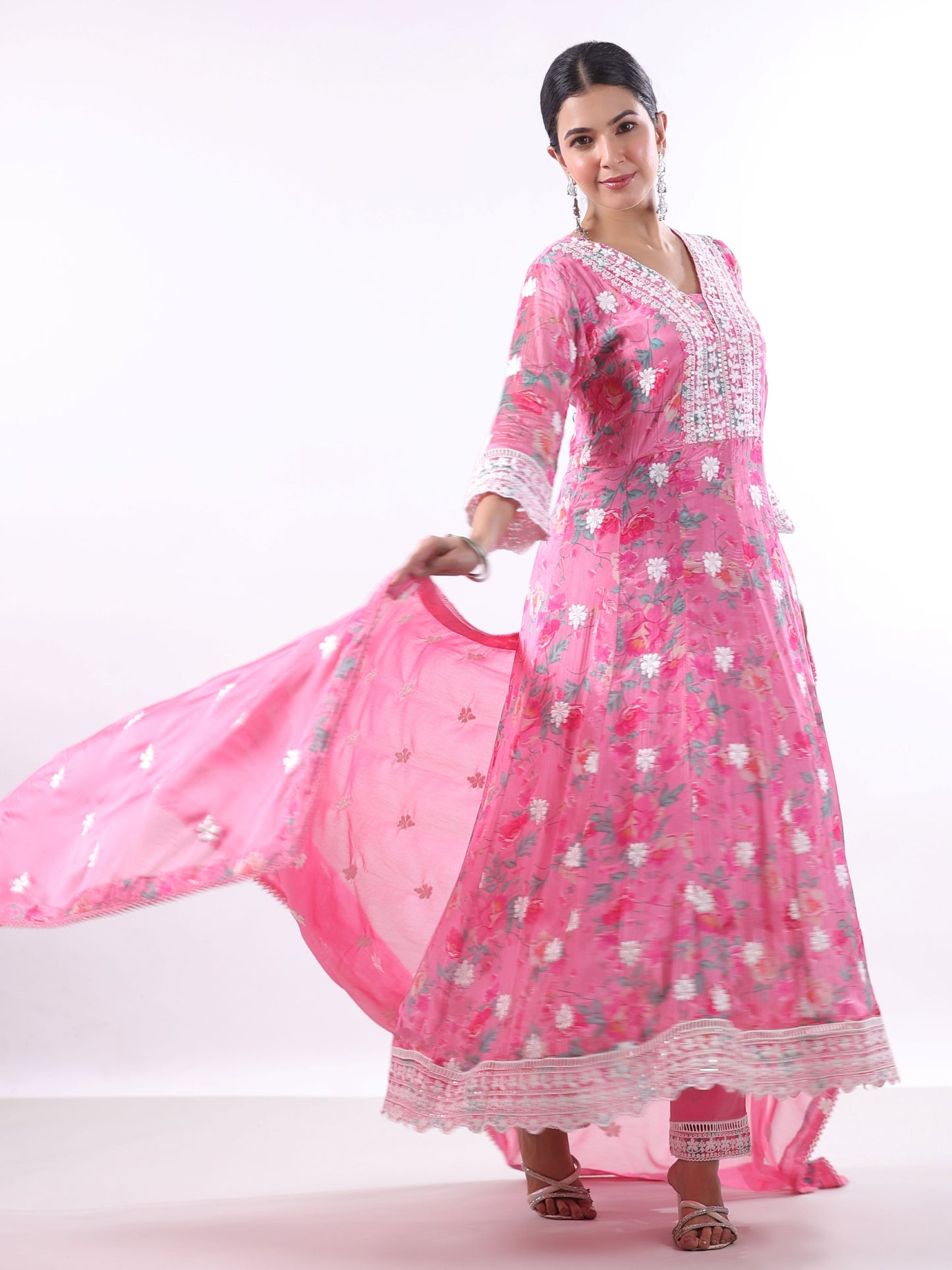 SALMON PINK RUCHIKA SUIT SET