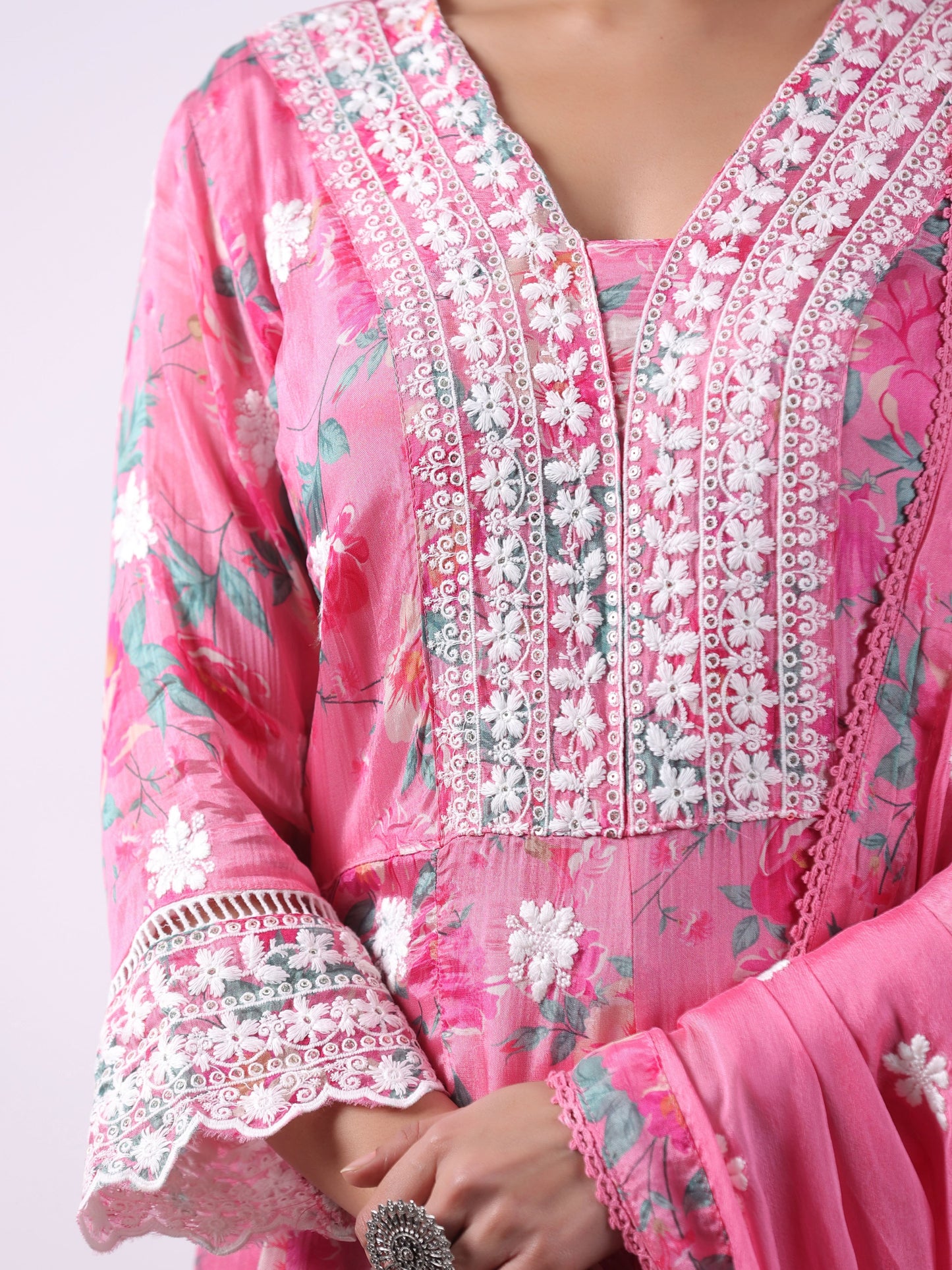 SALMON PINK RUCHIKA SUIT SET