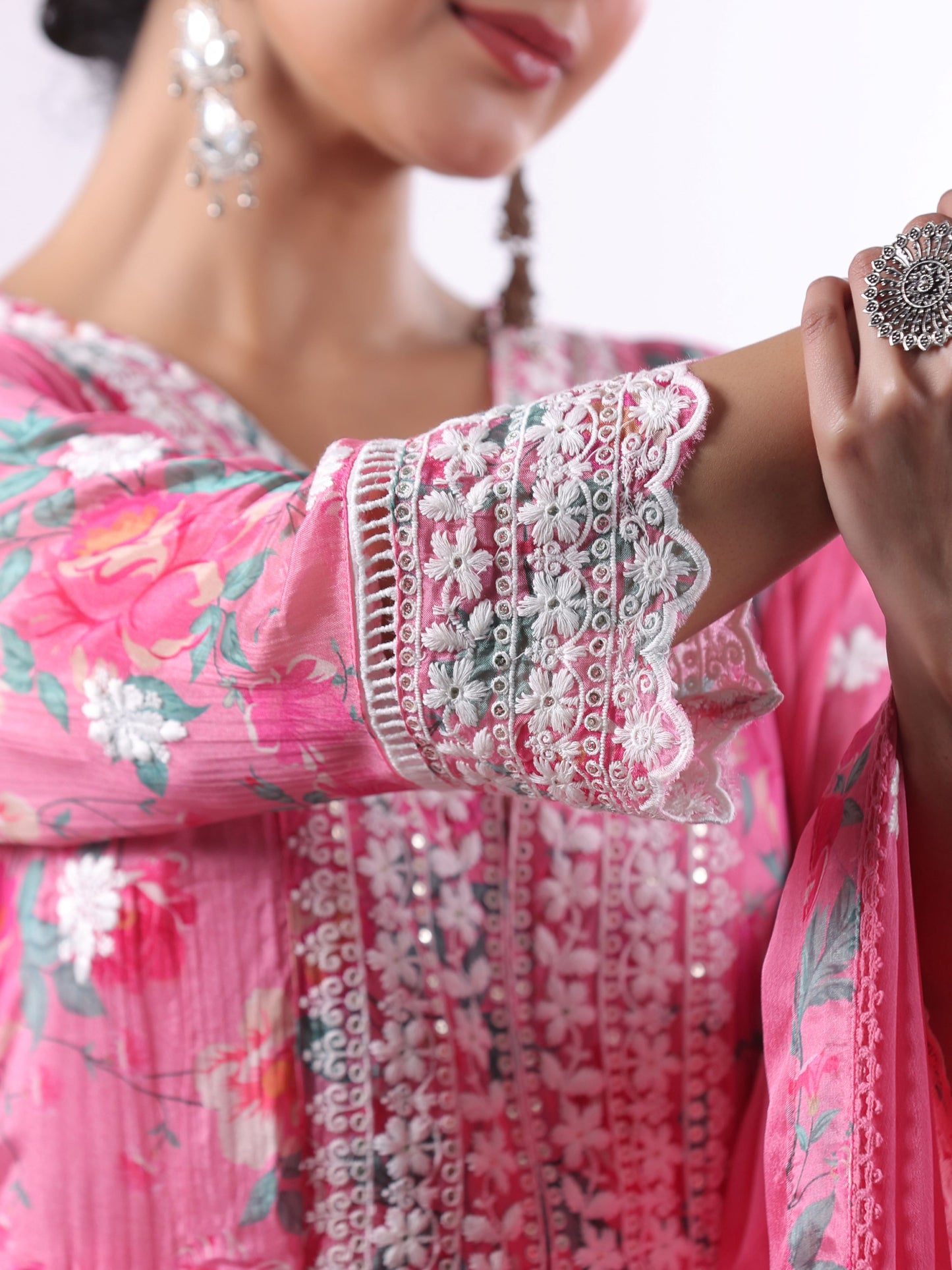 SALMON PINK RUCHIKA SUIT SET