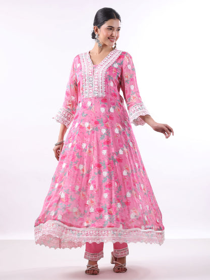 SALMON PINK RUCHIKA SUIT SET