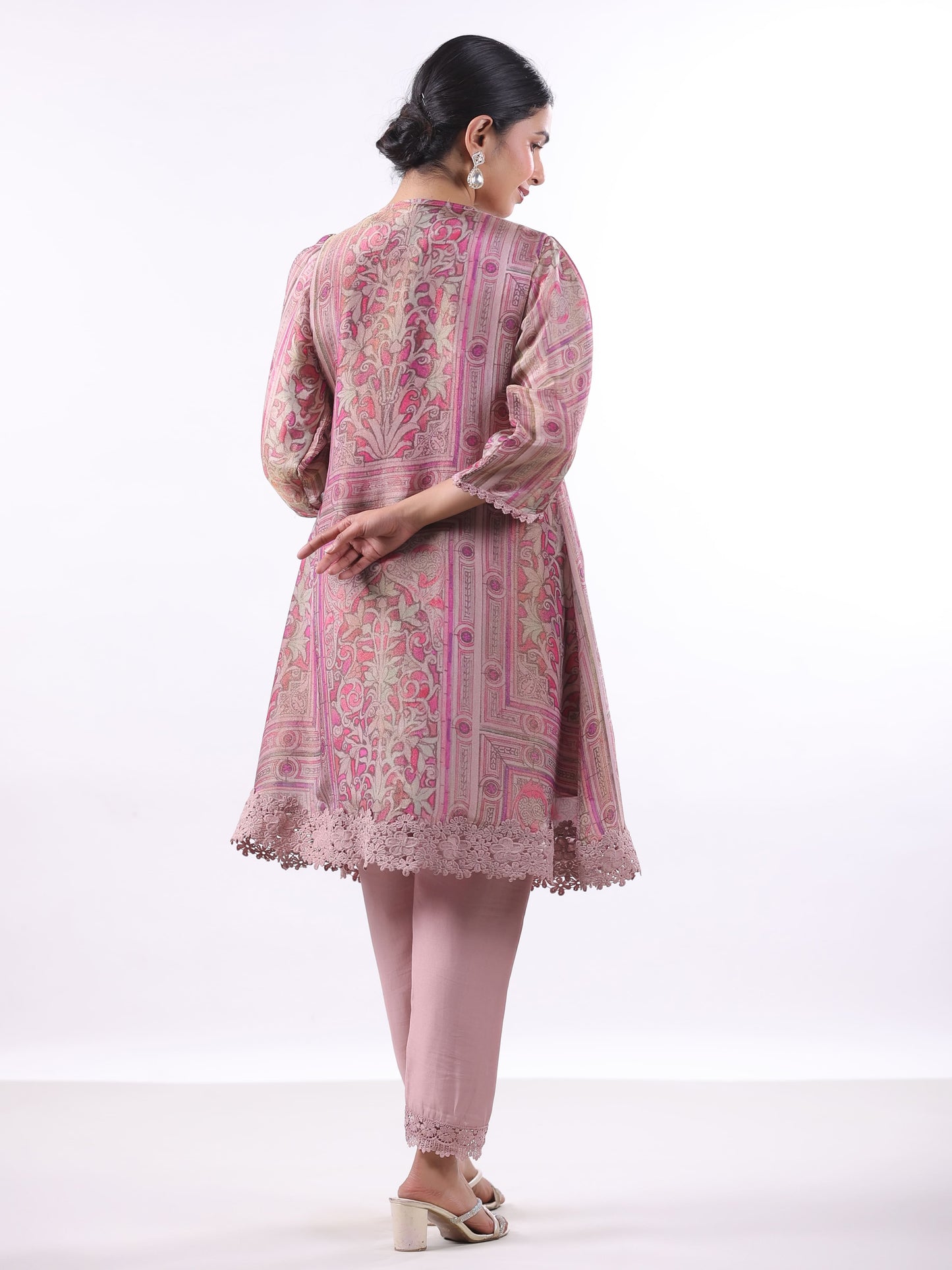 DUST PINK SHRUG SUIT SET
