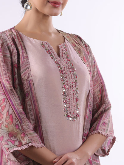 DUST PINK SHRUG SUIT SET