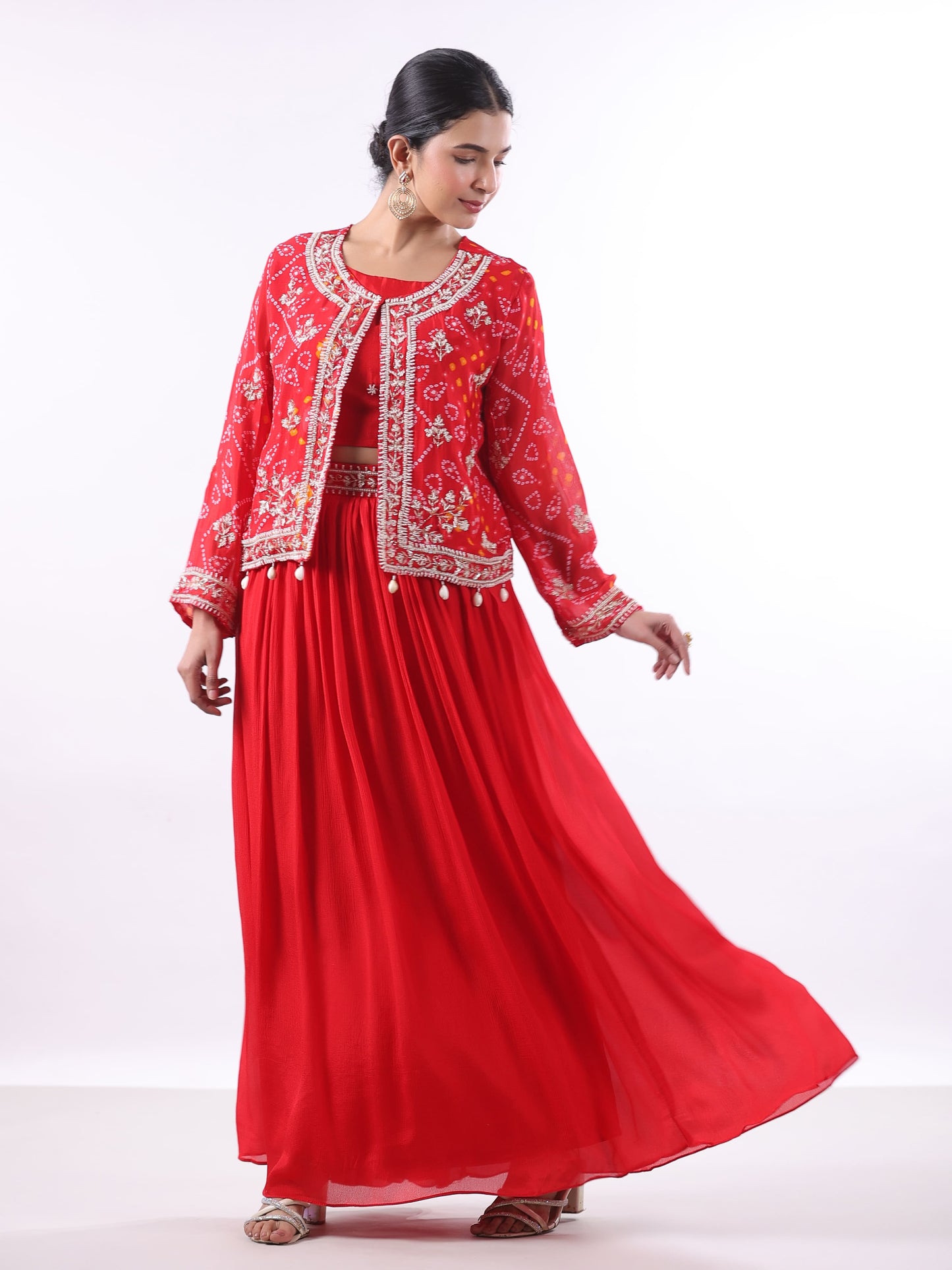 LAAL BANDHANI SUIT SET
