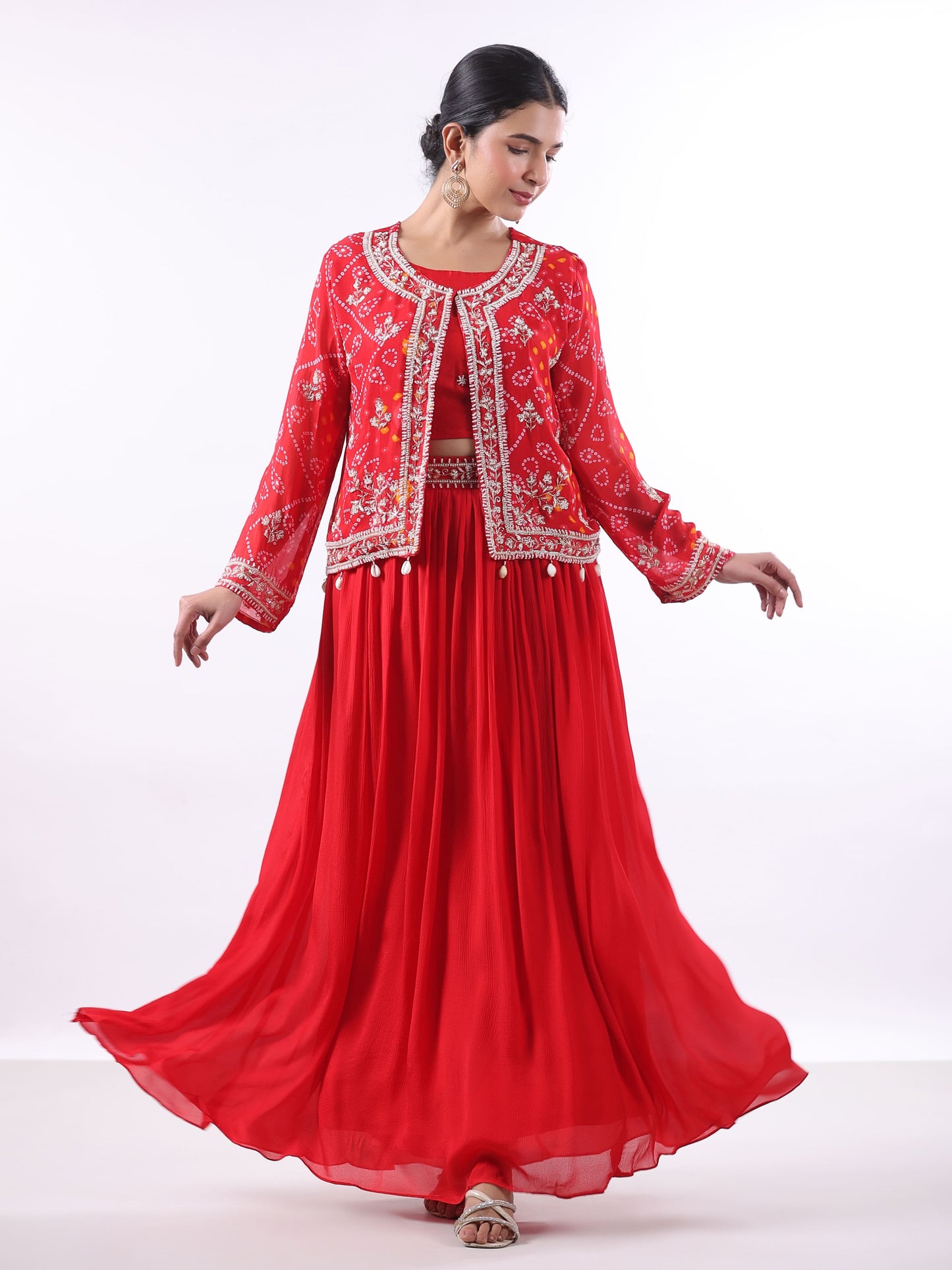 LAAL BANDHANI SUIT SET