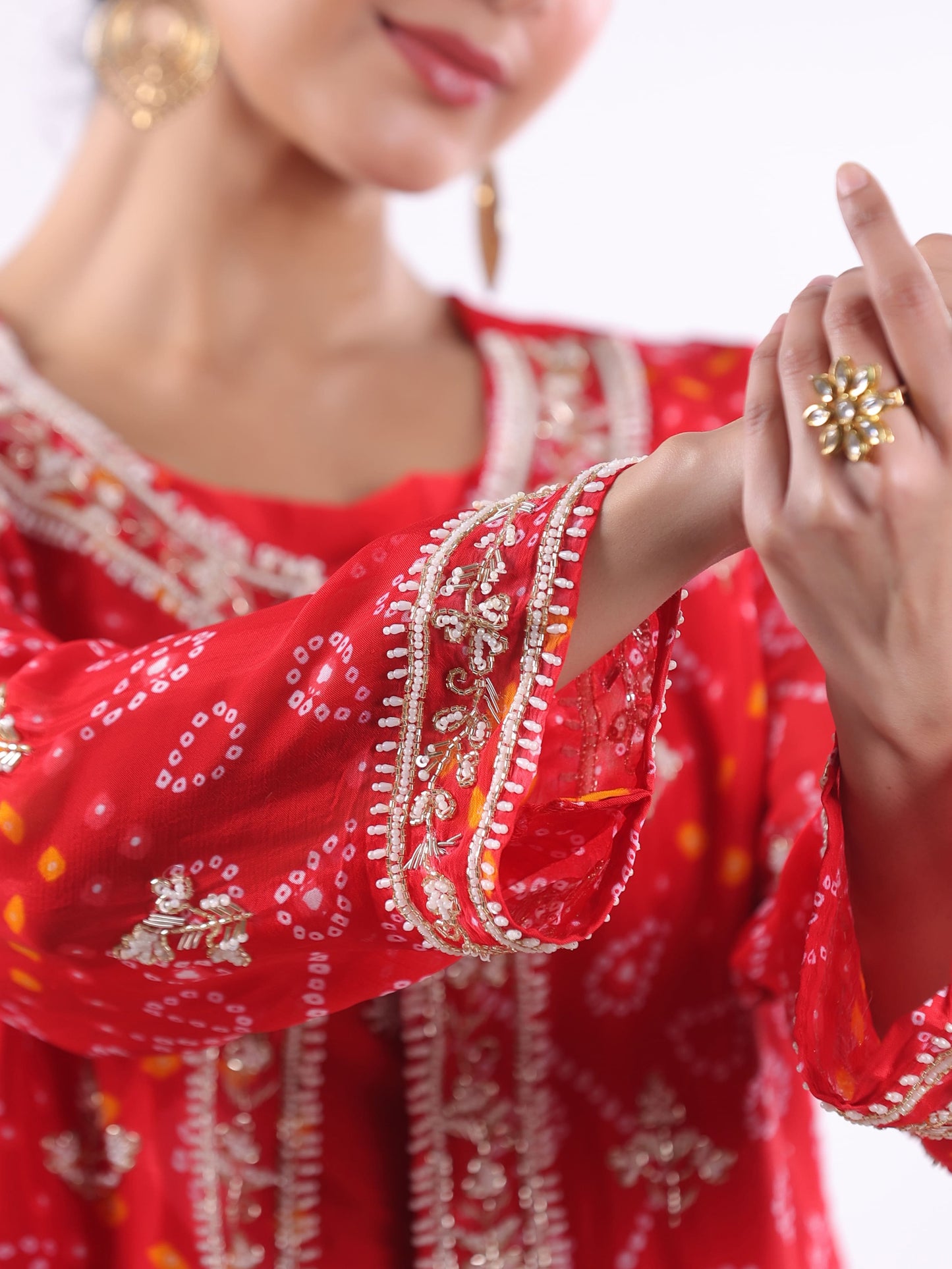 LAAL BANDHANI SUIT SET