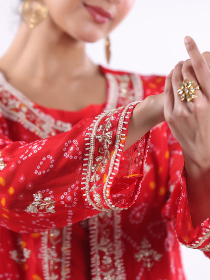 LAAL BANDHANI SUIT SET