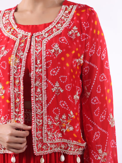 LAAL BANDHANI SUIT SET