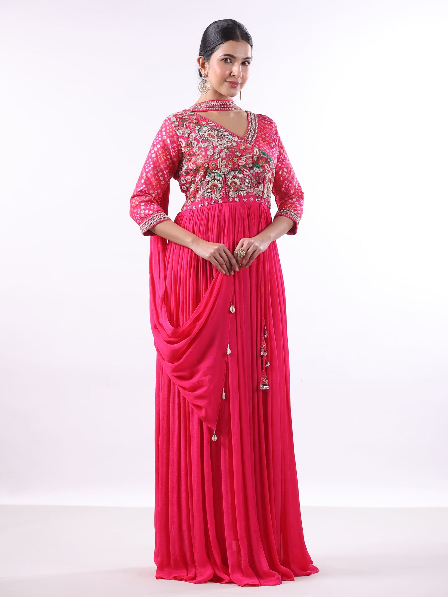 PINK RUCHIKA EMBROIDERED SET