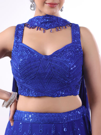 MOROCCAN BLUE RUCHIKA LEHANGA