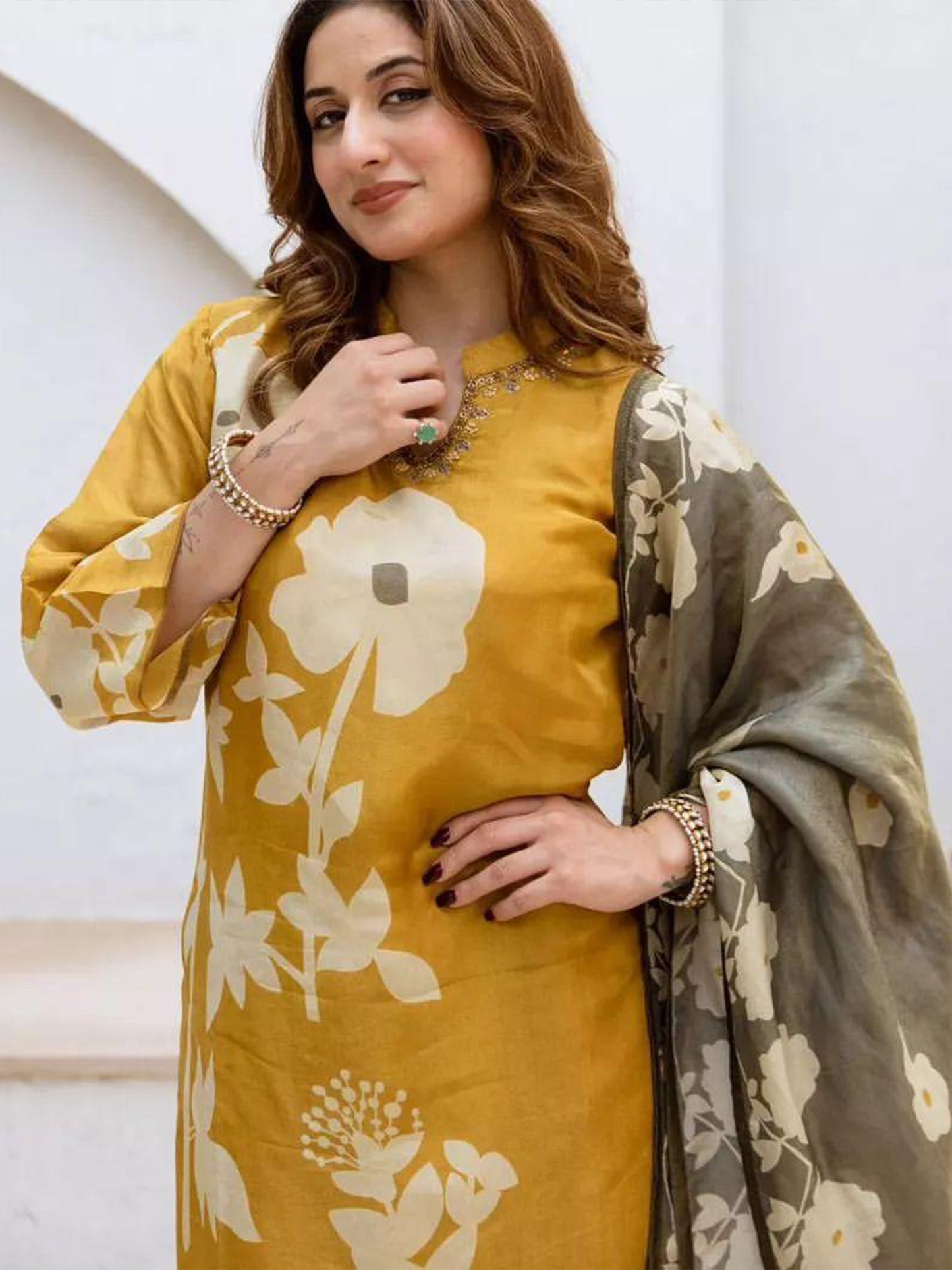 JAIPURI COTTON FLORAL ANARKALI