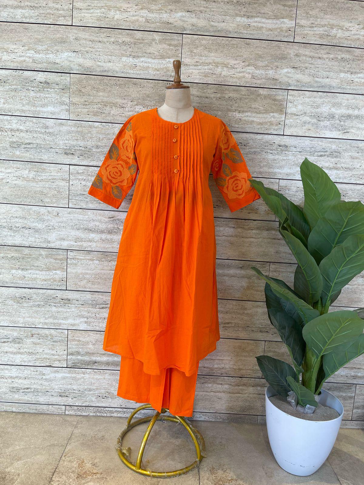 Pure Mul Cotton Kurti Plazo Set