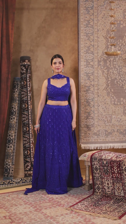 MOROCCAN BLUE RUCHIKA LEHANGA